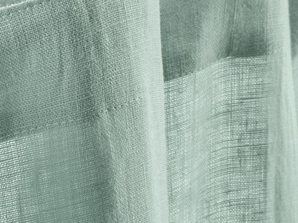 Curtain with loops made of pure linen