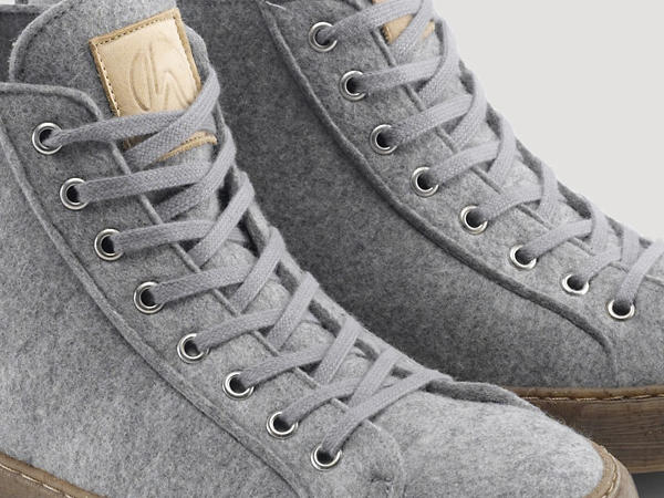 Felt sneakers BetterRecycling with organic new wool