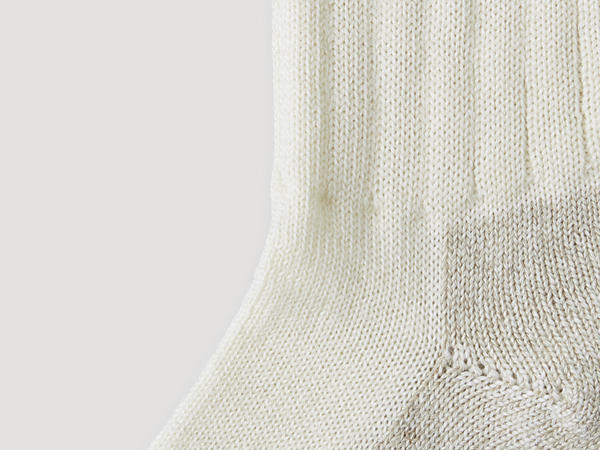 Functional socks made from organic merino wool with hemp