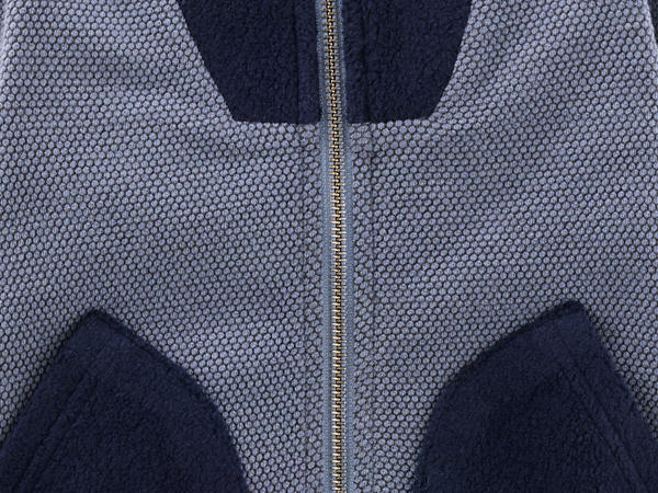Jacket made of organic merino wool with organic cotton
