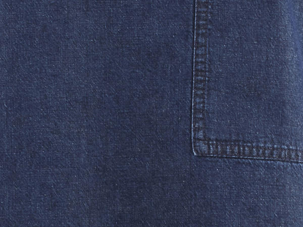 Jeans-Top aus Bio-Baumwolle mit Leinen