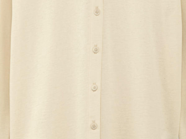 Jersey blouse made from organic cotton with organic new wool