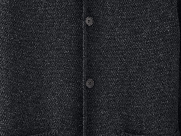 Knit jacket made from pure organic lambswool