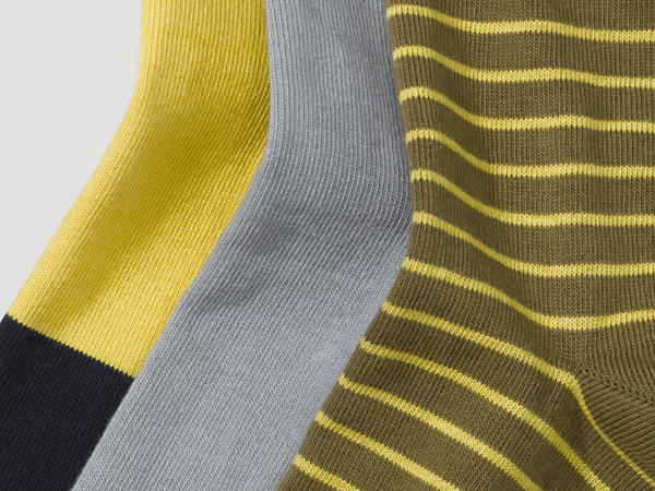 Men's socks in a set of 3 made from organic cotton