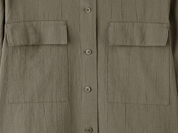 Organic cotton linen overshirt