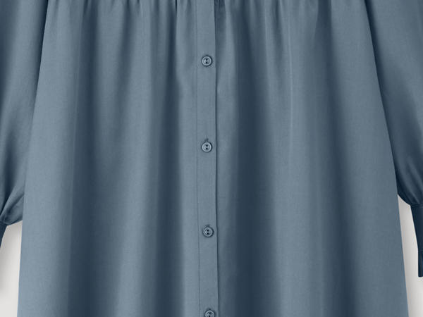 Organic cotton midi dress with silk