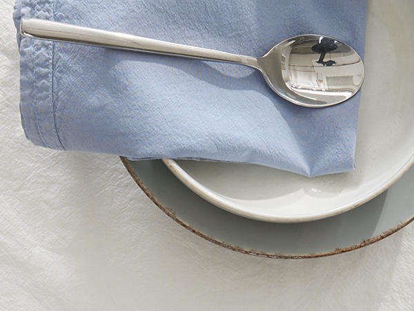 Percale placemat made of pure organic cotton in a set of 2