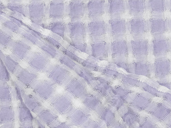 Pure linen checked scarf