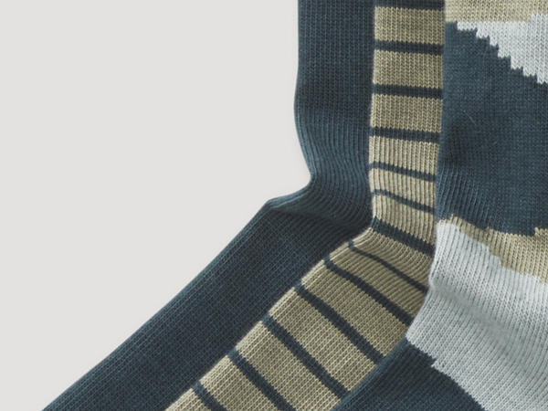 Set of 3 socks made of organic cotton