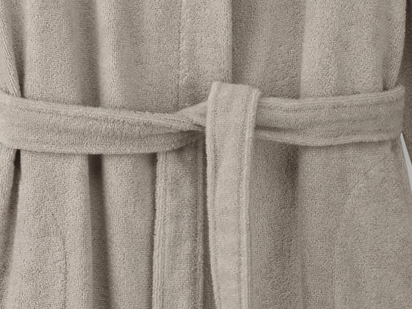 Short bathrobe made from pure organic cotton terry