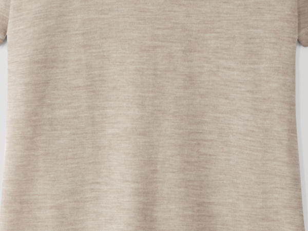 Short-sleeved shirt PureMIX made from organic merino wool with silk