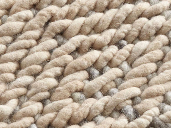 Struktur-Teppich aus reiner Schurwolle