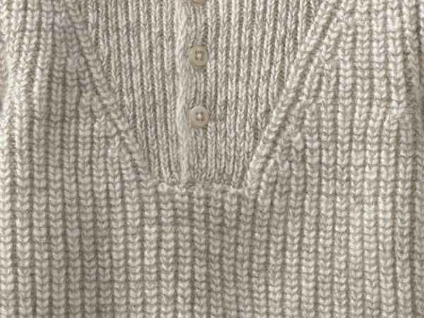 Sweater made from organic merino wool with alpaca