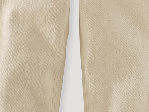 Undyed jeans made of organic cotton with hemp