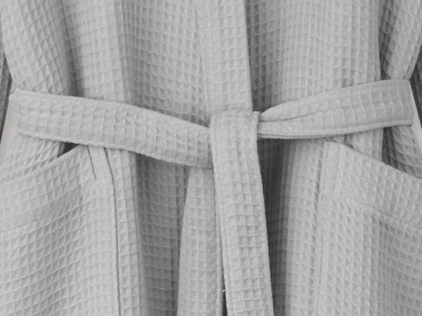 Waffle piqué bathrobe made from pure organic cotton