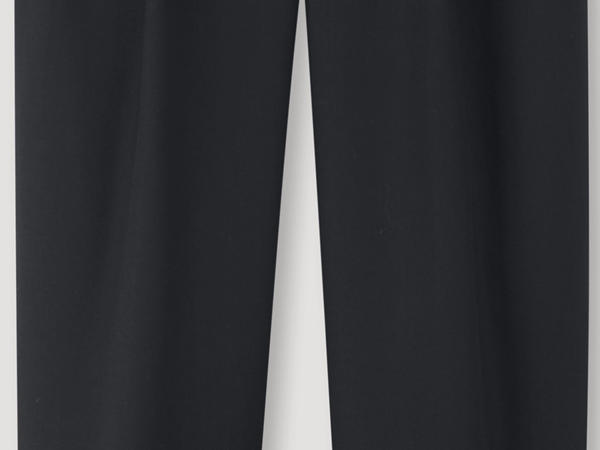 Wide leg trousers made from organic merino wool with organic cotton