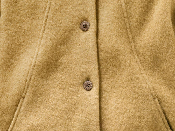 Wool fleece coat made of pure organic merino wool
