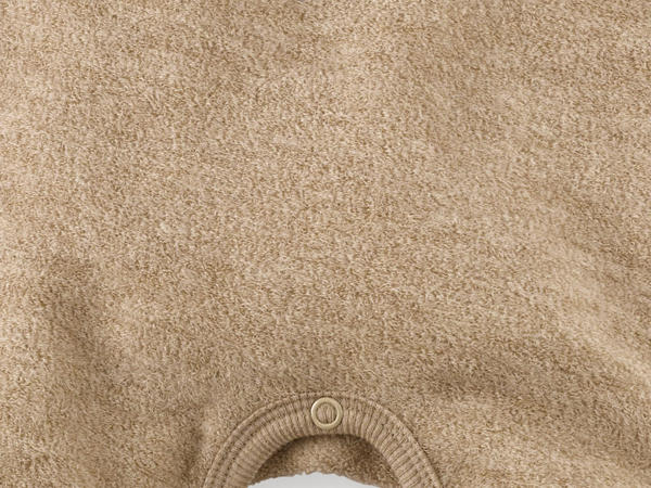 Wool terry onesie made from pure organic merino wool