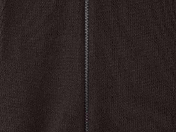 Zip jacket made from pure organic lambswool
