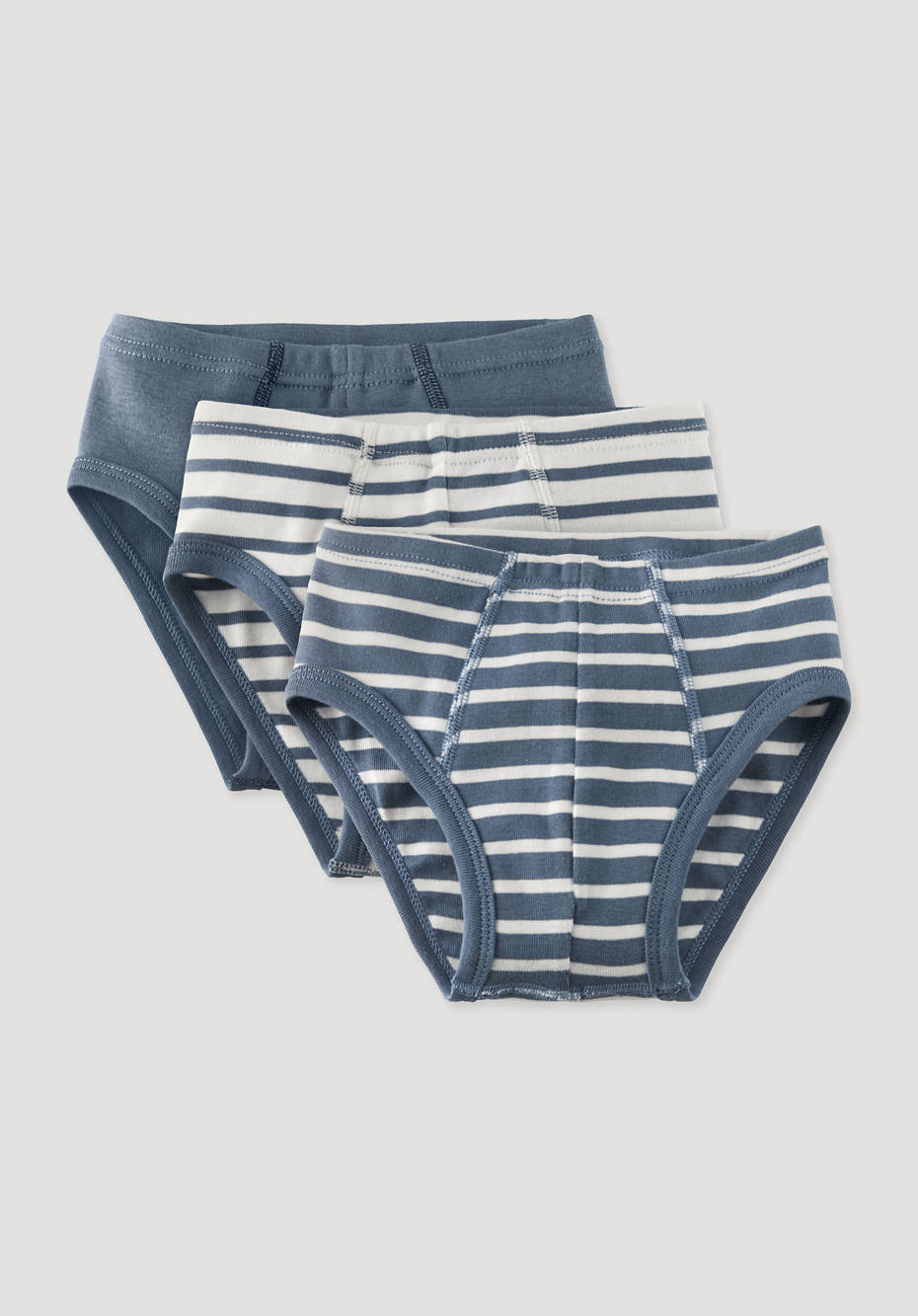 3-pack of boys' briefs made from pure organic cotton