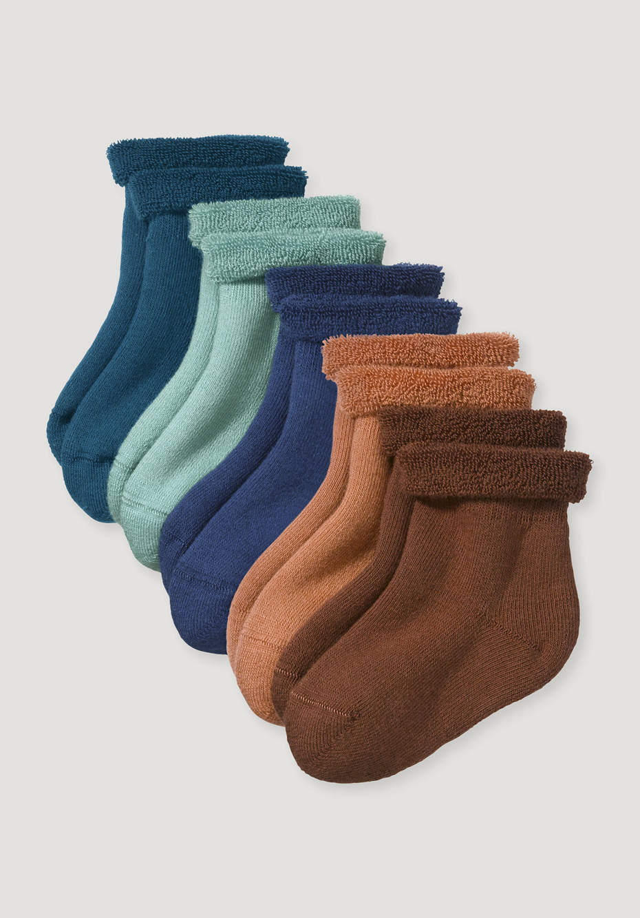 5-pack of terry socks made from pure organic cotton