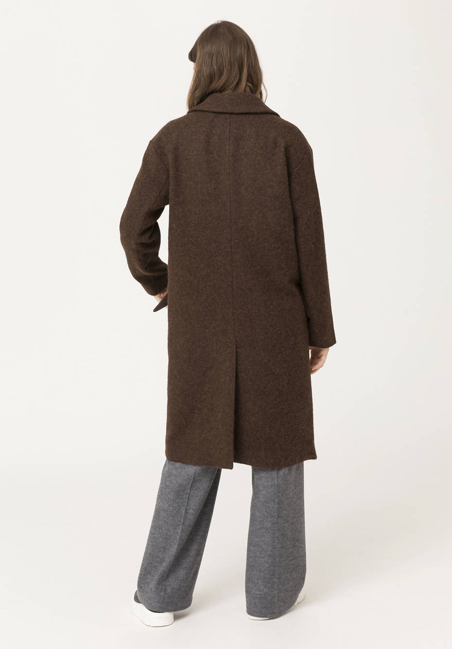 Alpaca coat with virgin wool