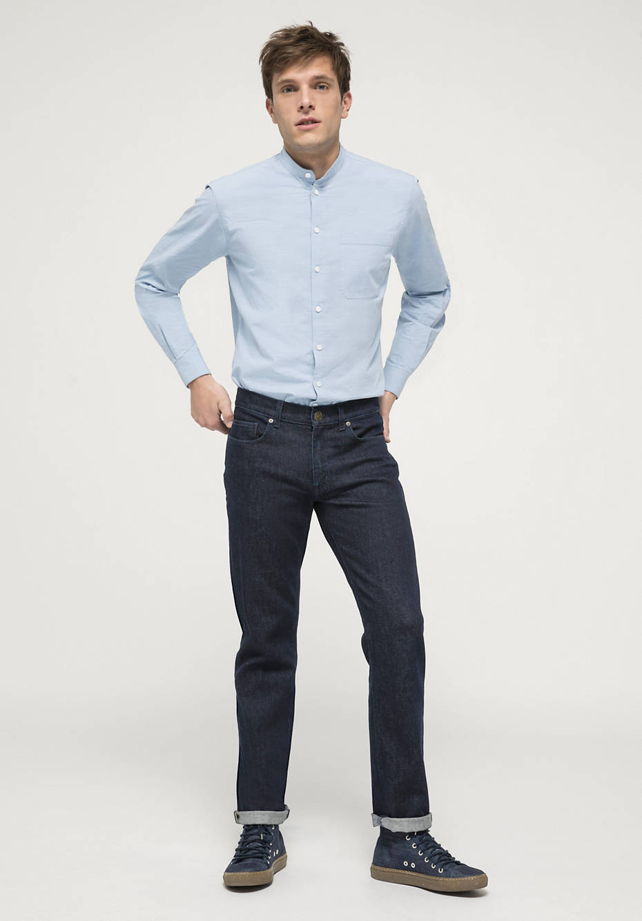 Ben straight fit jeans made of organic denim with virgin wool