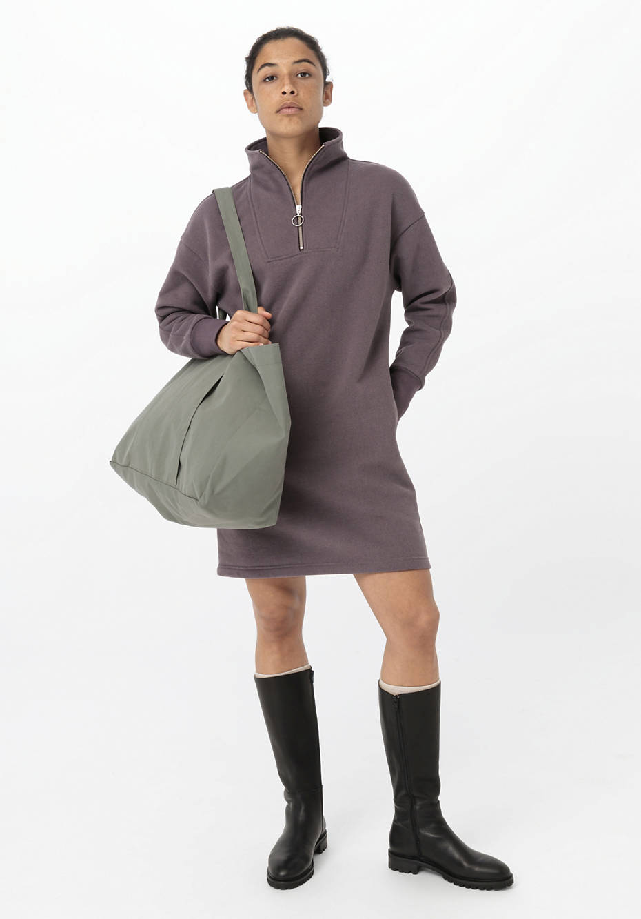 BetterRecycling sweat dress made from pure organic cotton