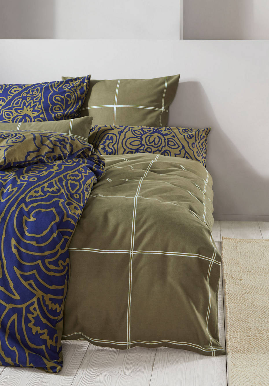 Biber-Bettwäsche Quadro aus reiner Bio-Baumwolle - hessnatur Österreich