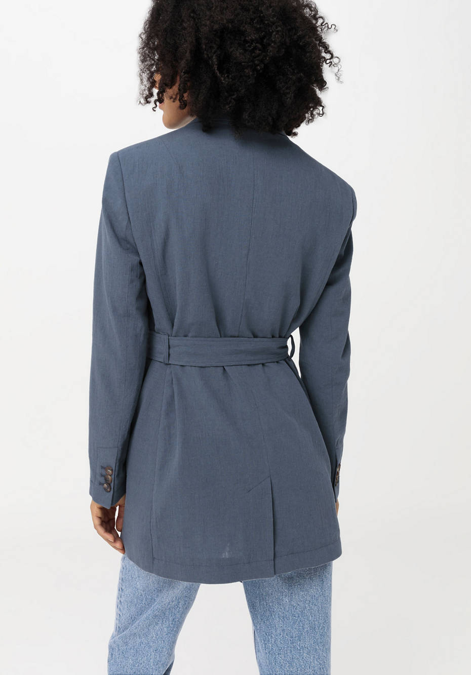 Blazer made of organic cotton with linen