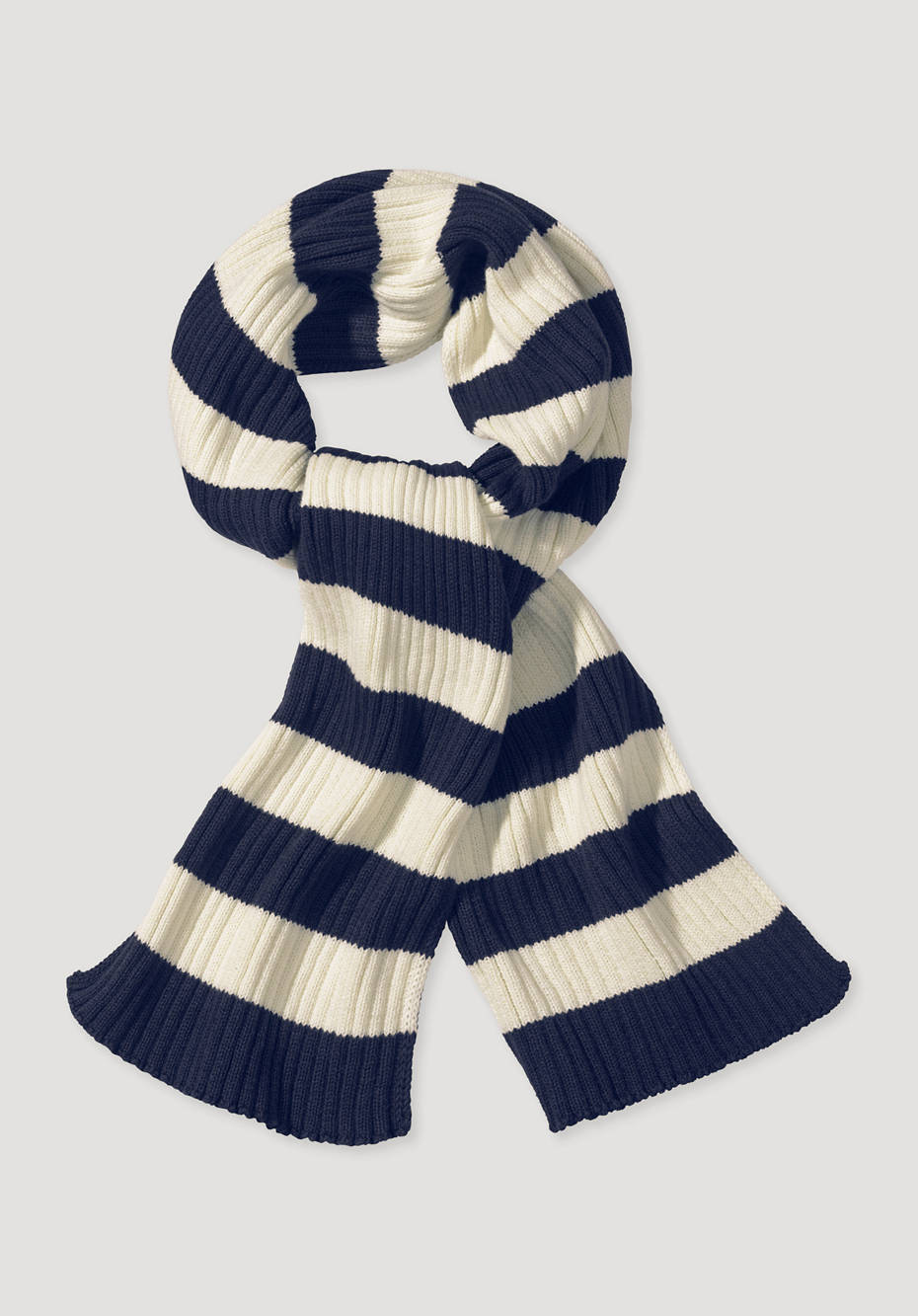 Block stripe scarf made from pure organic cotton