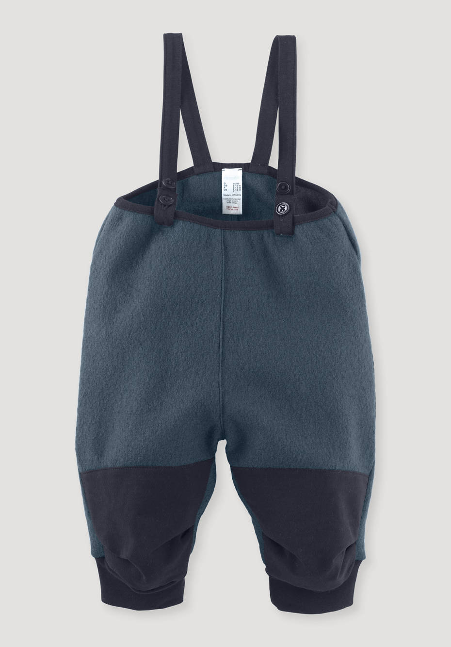 Boiled wool trousers made from pure organic merino wool