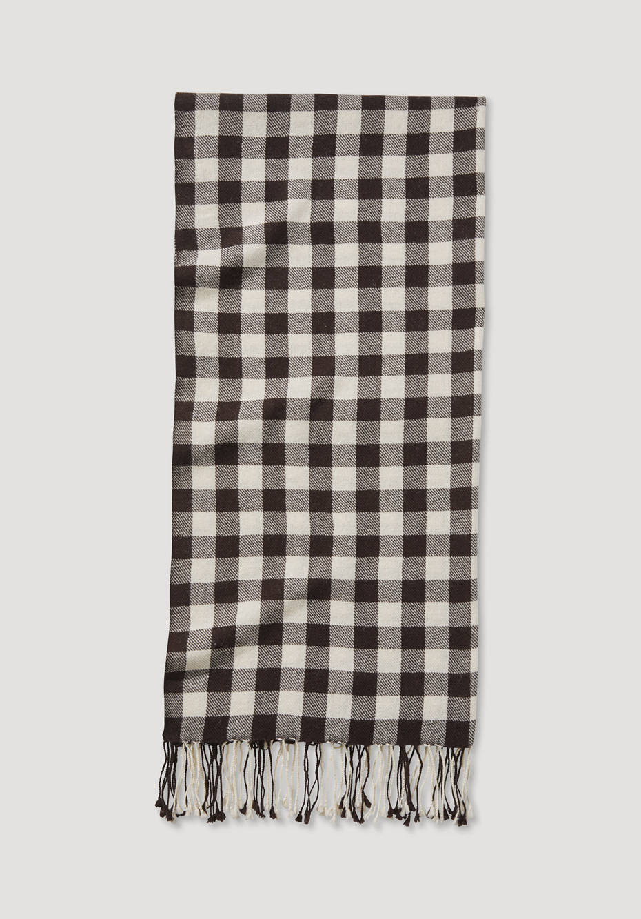 Checked scarf made of pure new wool