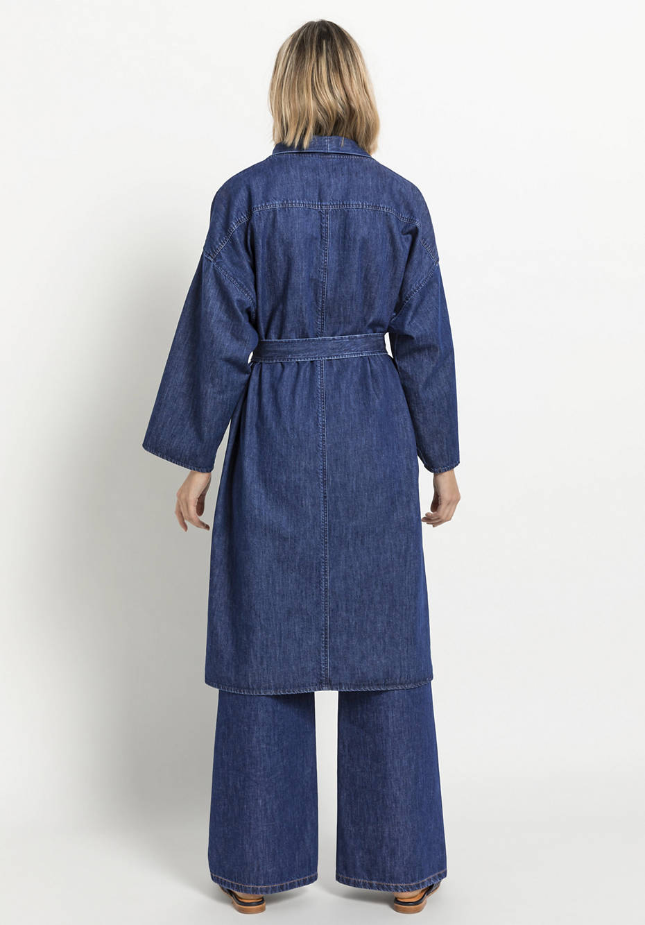Denim kimono made of organic cotton with kapok