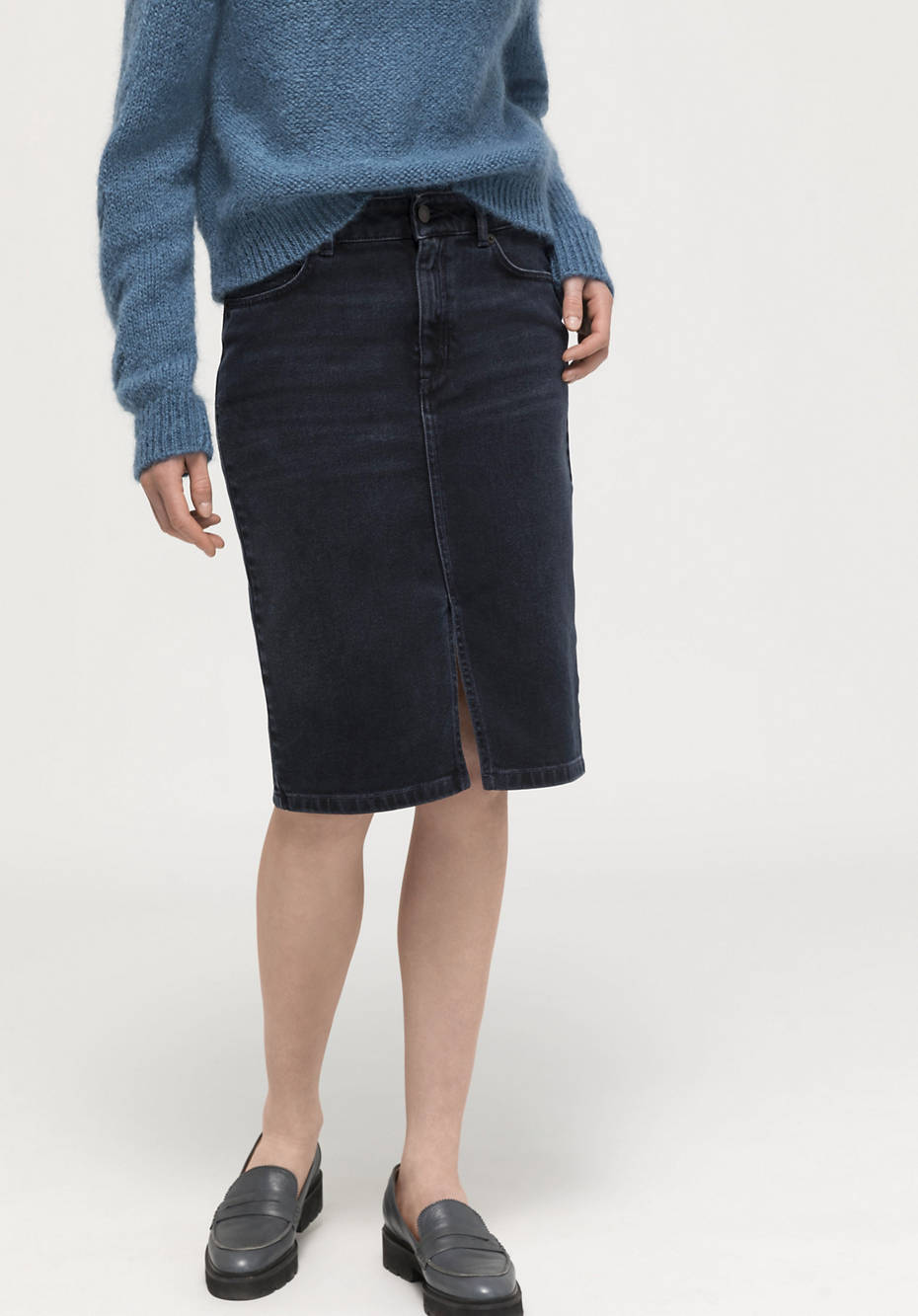 Denim skirt made from organic denim
