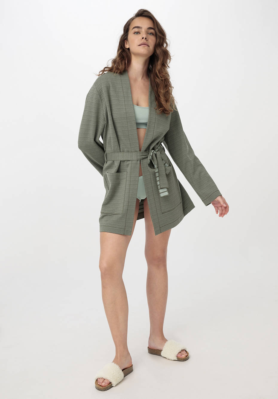 Dressing gown made from pure organic cotton