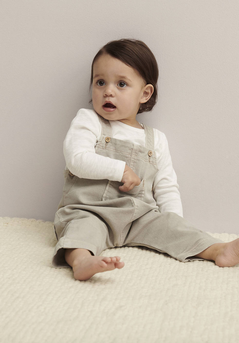 Dungarees mineral-dyed made from pure organic cotton