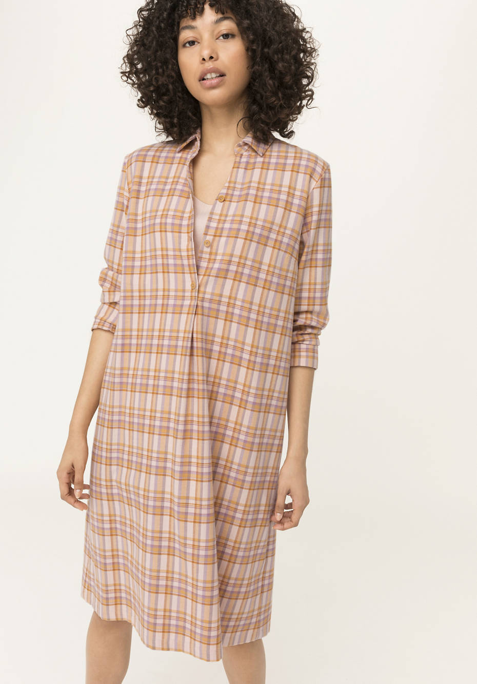 Flannel nightgown made from pure organic cotton