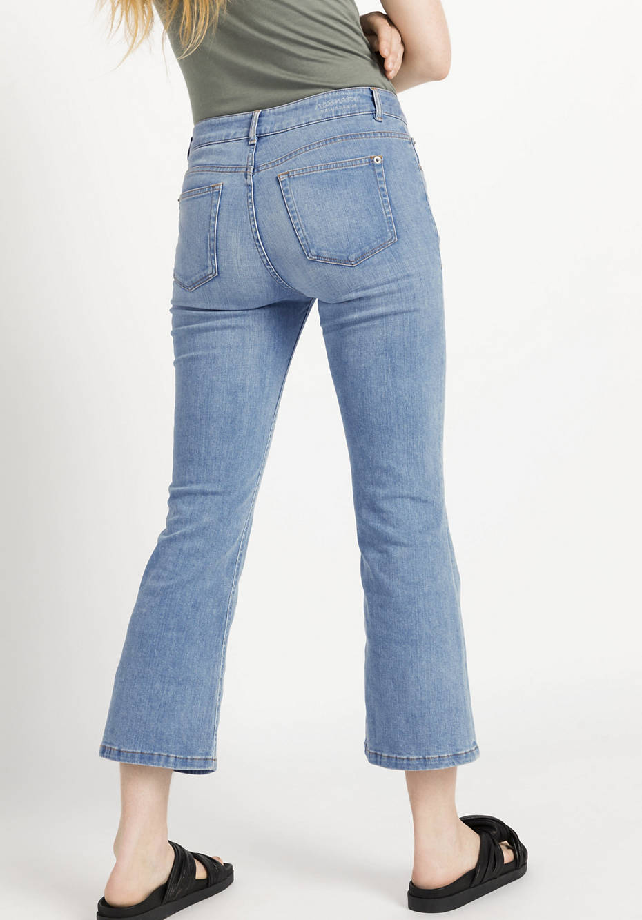 Flared jeans made from organic denim