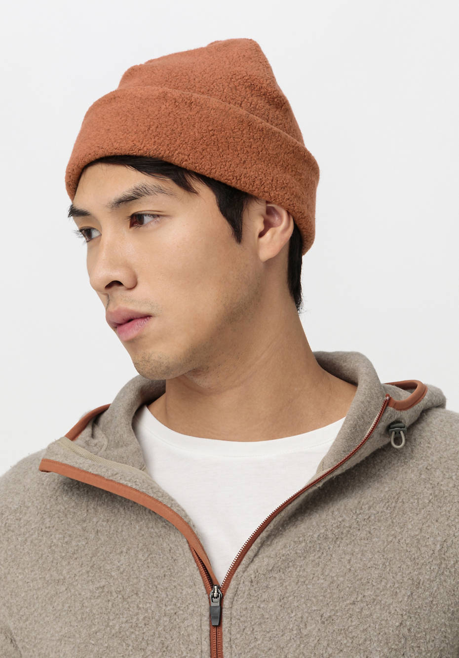 Fleece hat made from pure organic cotton