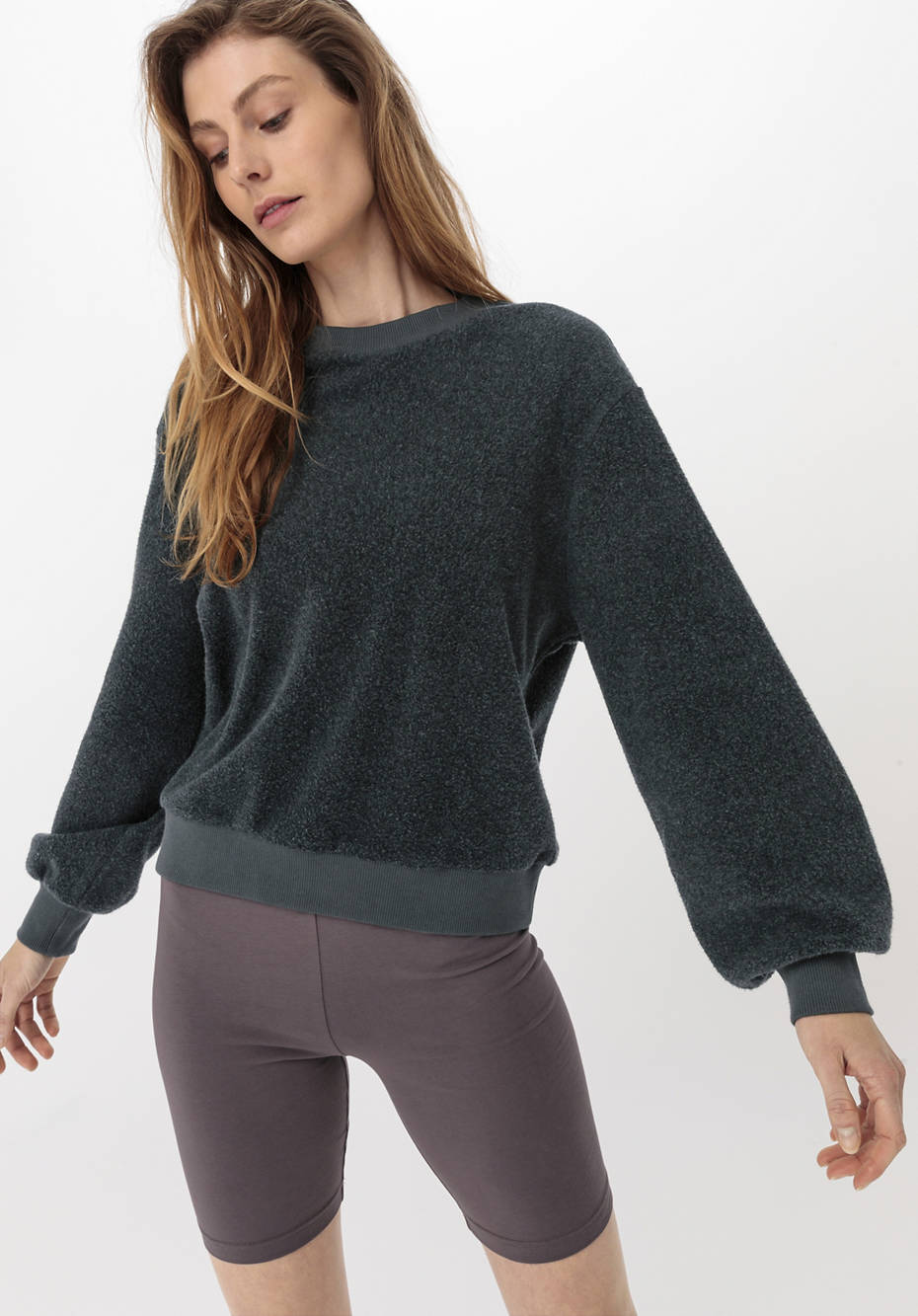 Fleece sweatshirt ACTIVE LIGHT made from pure organic cotton