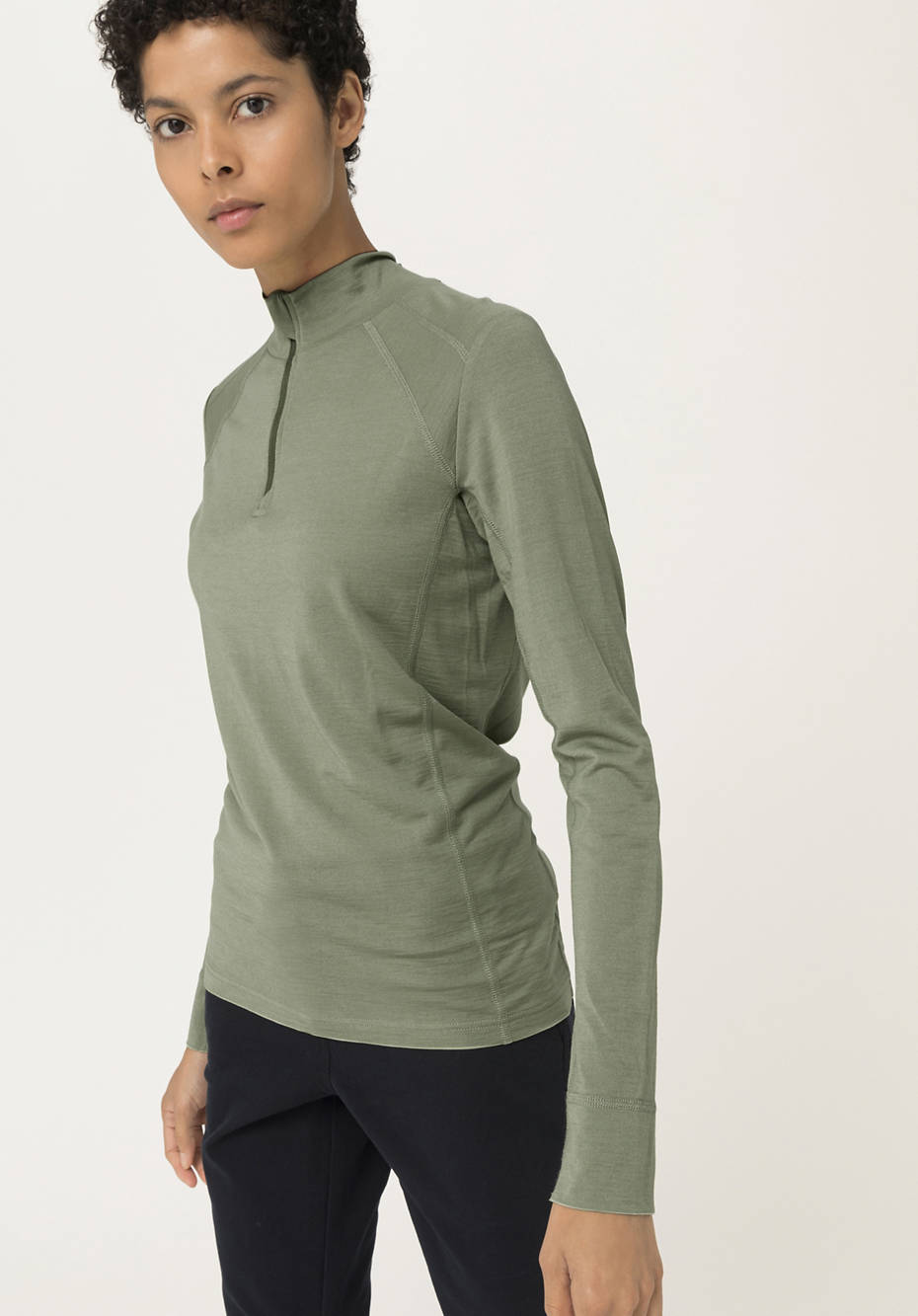 Funktionsshirt aus Bio-Merinowolle mit Seide