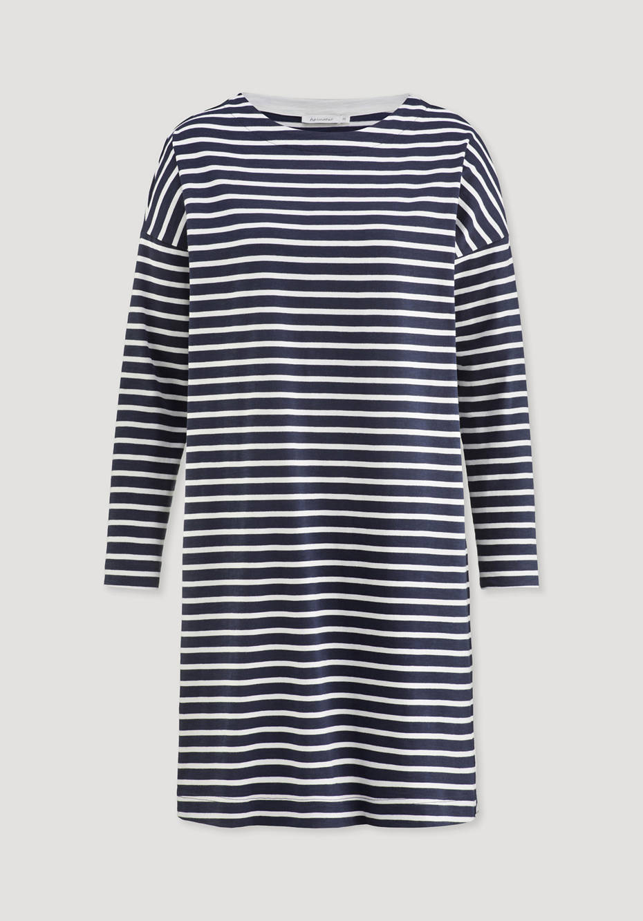 Heavy slub jersey dress striped mini oversize made of pure organic cotton 54536