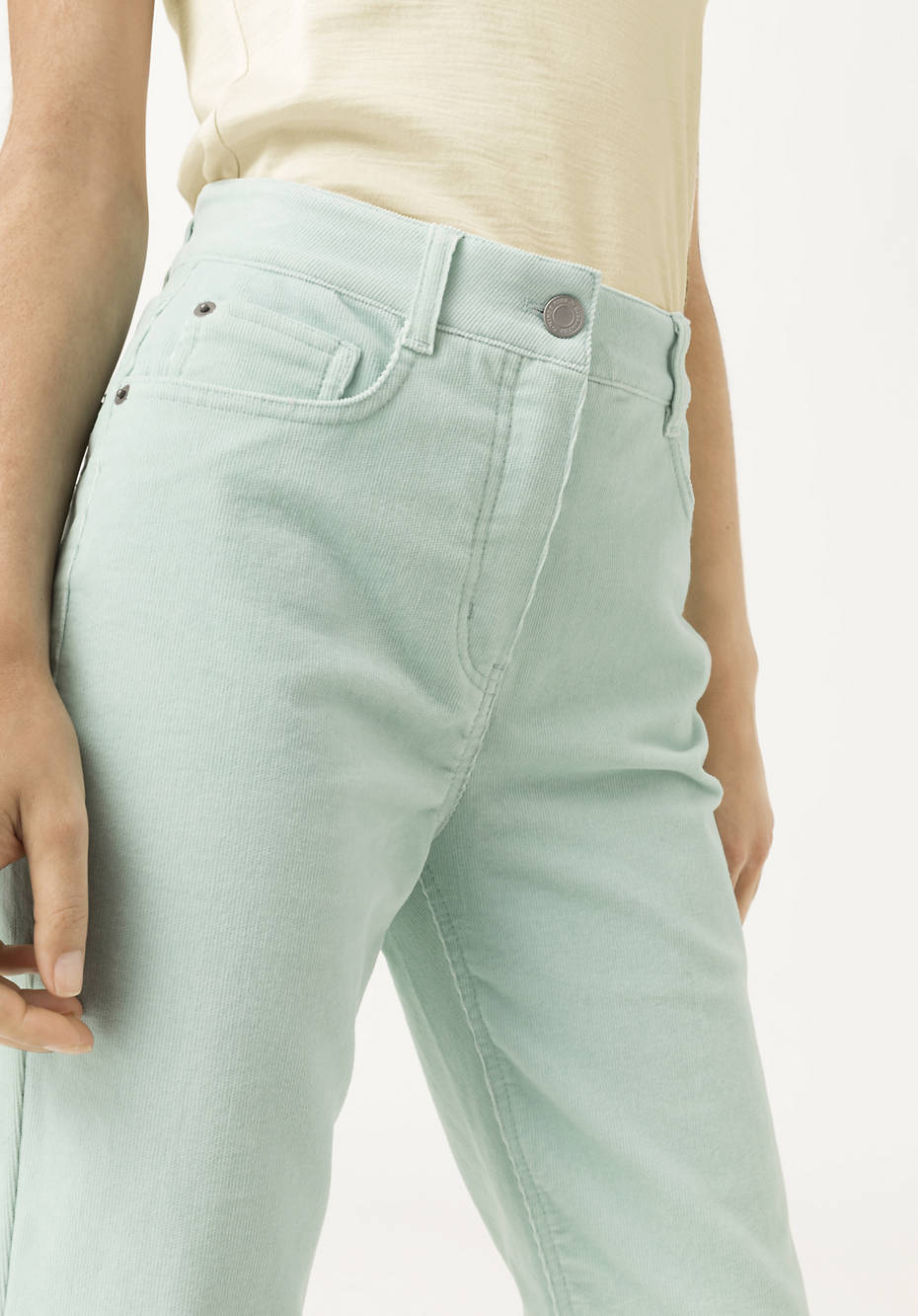 High-rise cord trousers made from organic cotton
