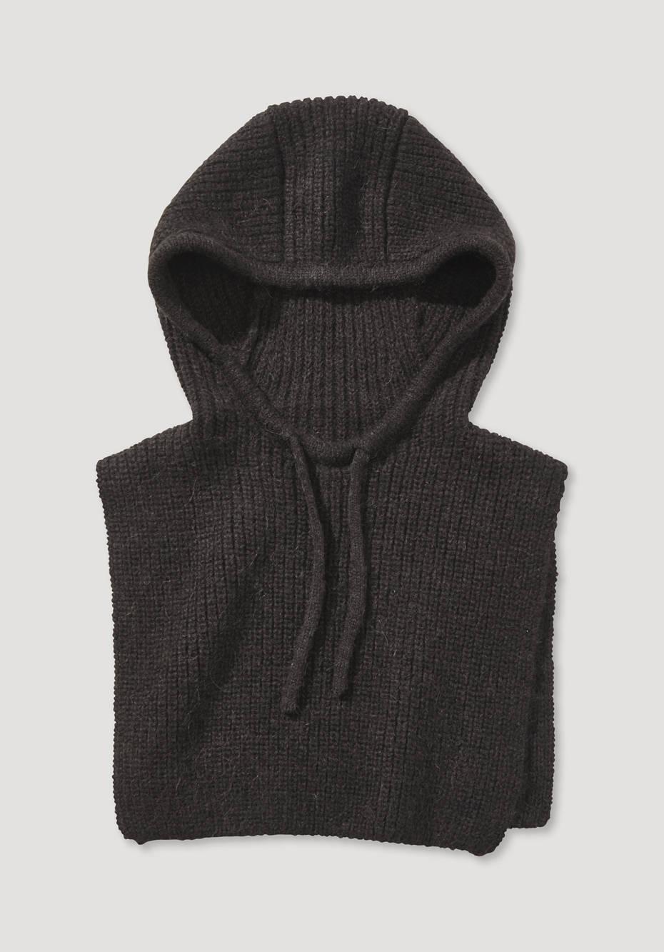 Hooded scarf made from pure alpaca