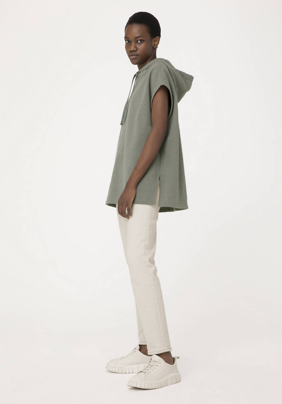Hooded shirt made from pure organic cotton