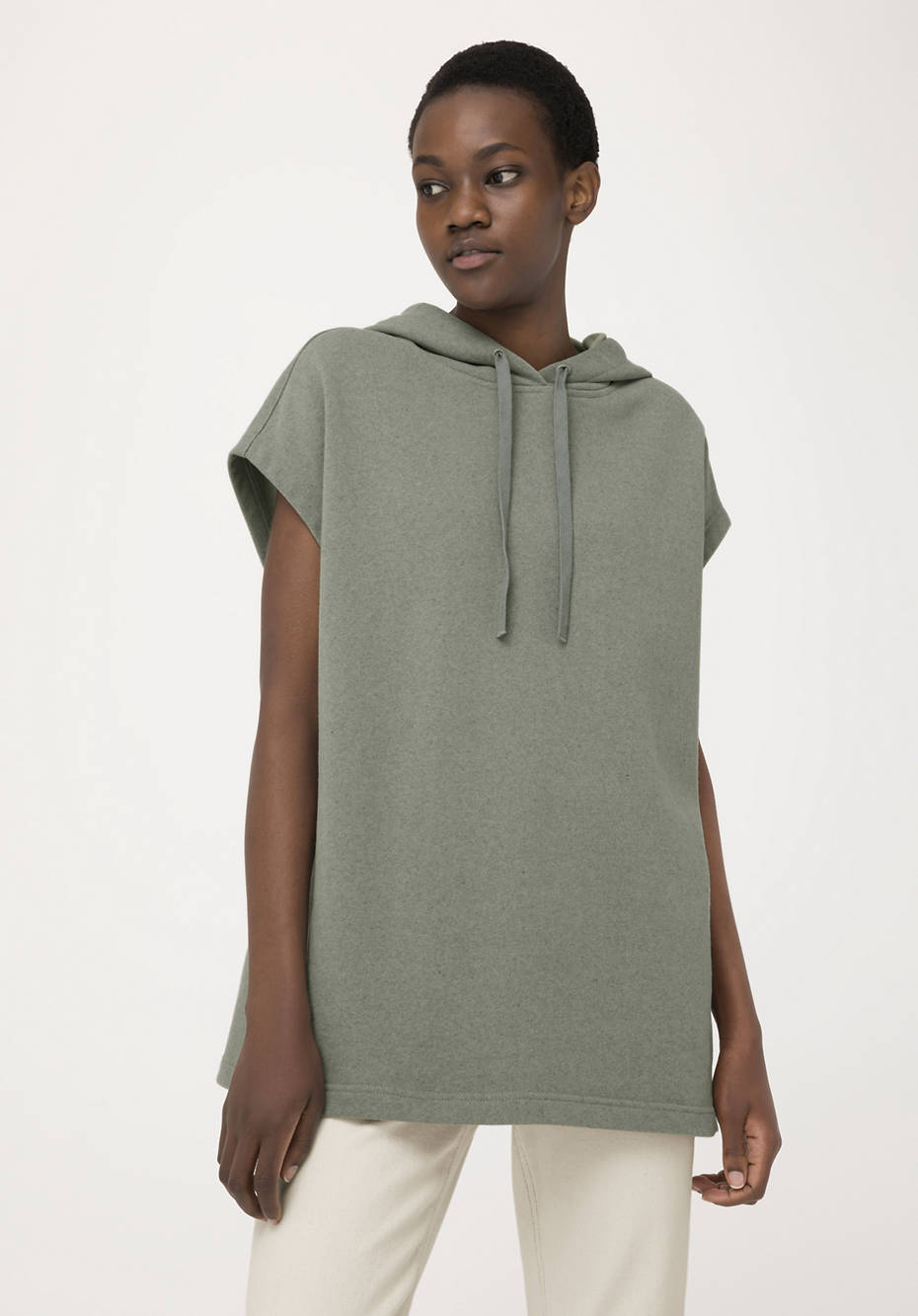 Hooded shirt made from pure organic cotton
