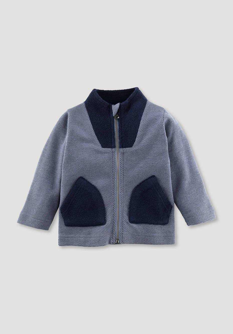 Jacket made of organic merino wool with organic cotton