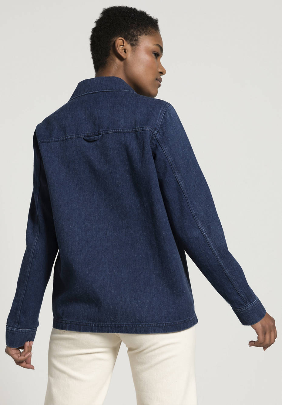 Jeansjacke aus Hanf mit Bio-Baumwolle