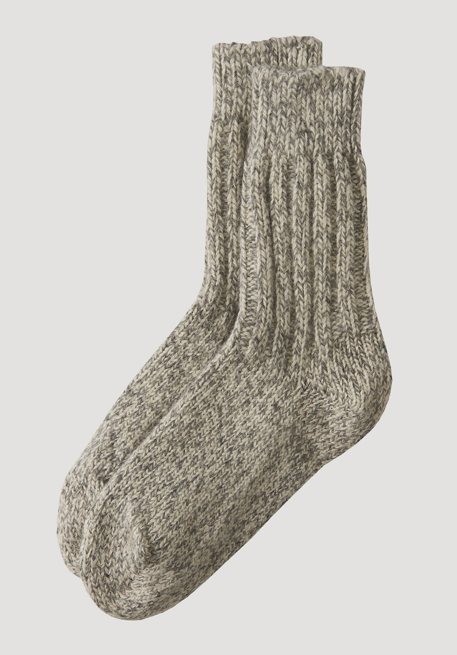 Knitted sock made from pure organic merino wool